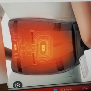 Gray Cordless Heating Pad For Back Pain